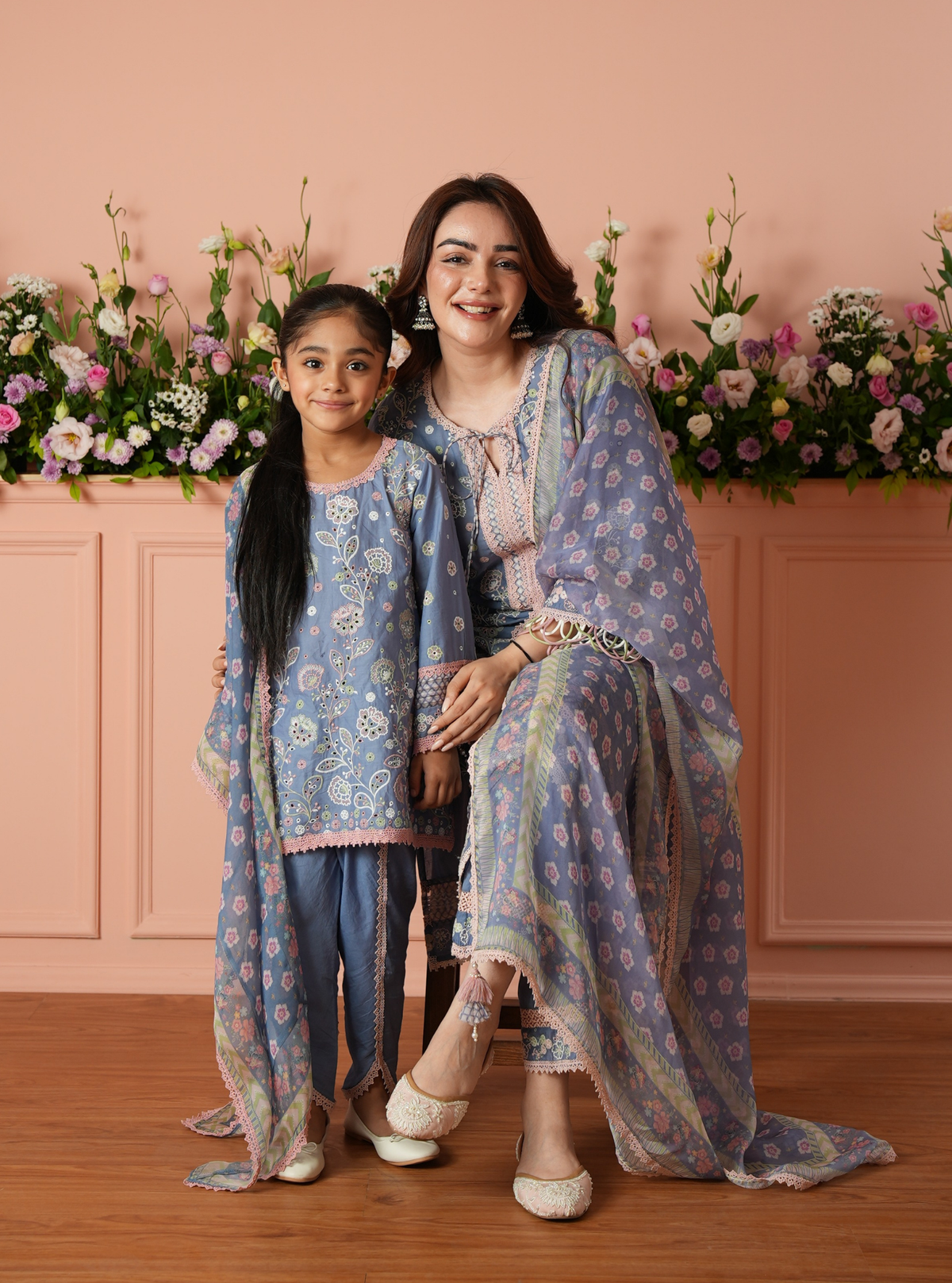Revina Supima Cotton Blue Kurta Set