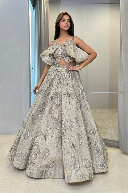 PRIYA DORA IN BLUSHED PASTEL LEHENGA