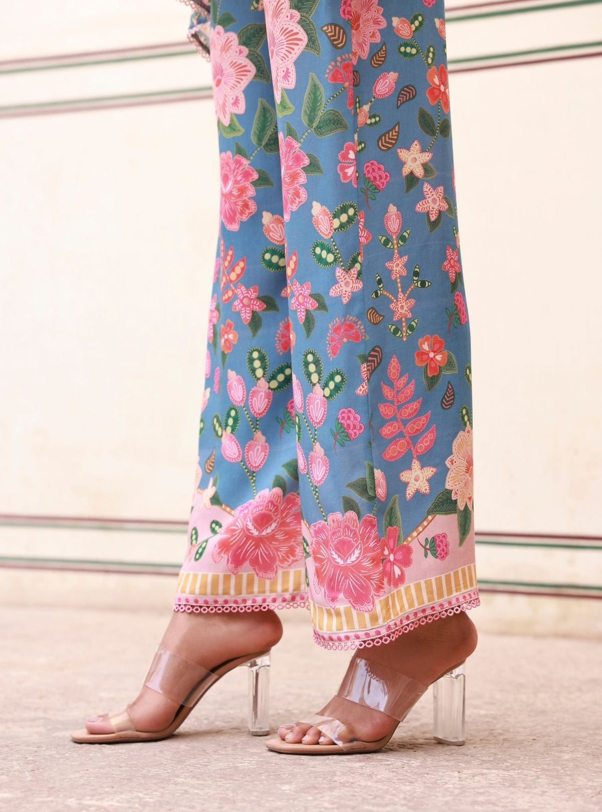 Raisa Lawn Printed Dark Denim Co-ord Set