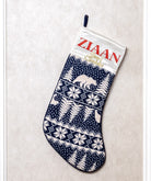 Blue Reindeer Stocking - The Pony & Peony Co.