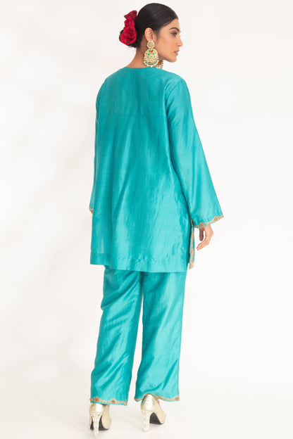 Lekha Kurta Set Firozi