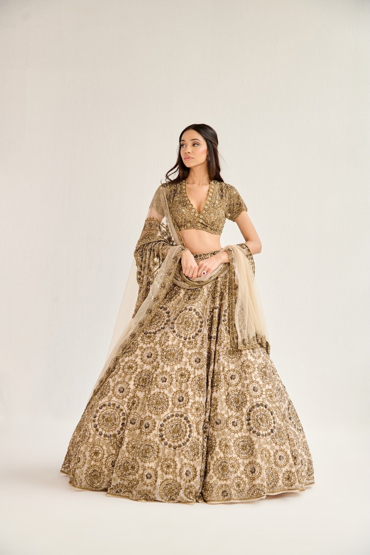 ANTIQUE GOLD LEHENGA
