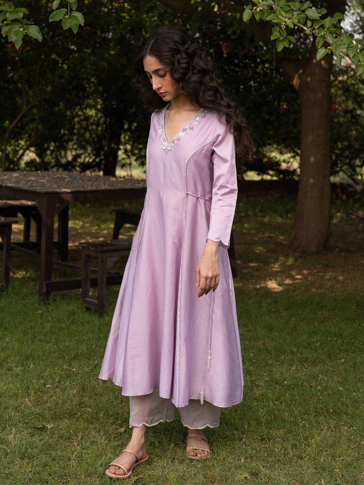Rainbow Lilac Kurta Set