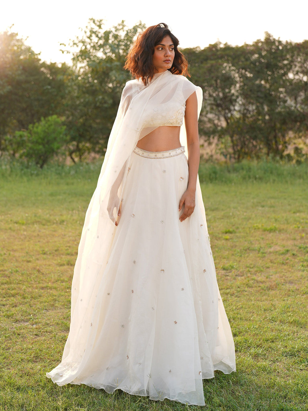 Chand Off-White Lehenga Set