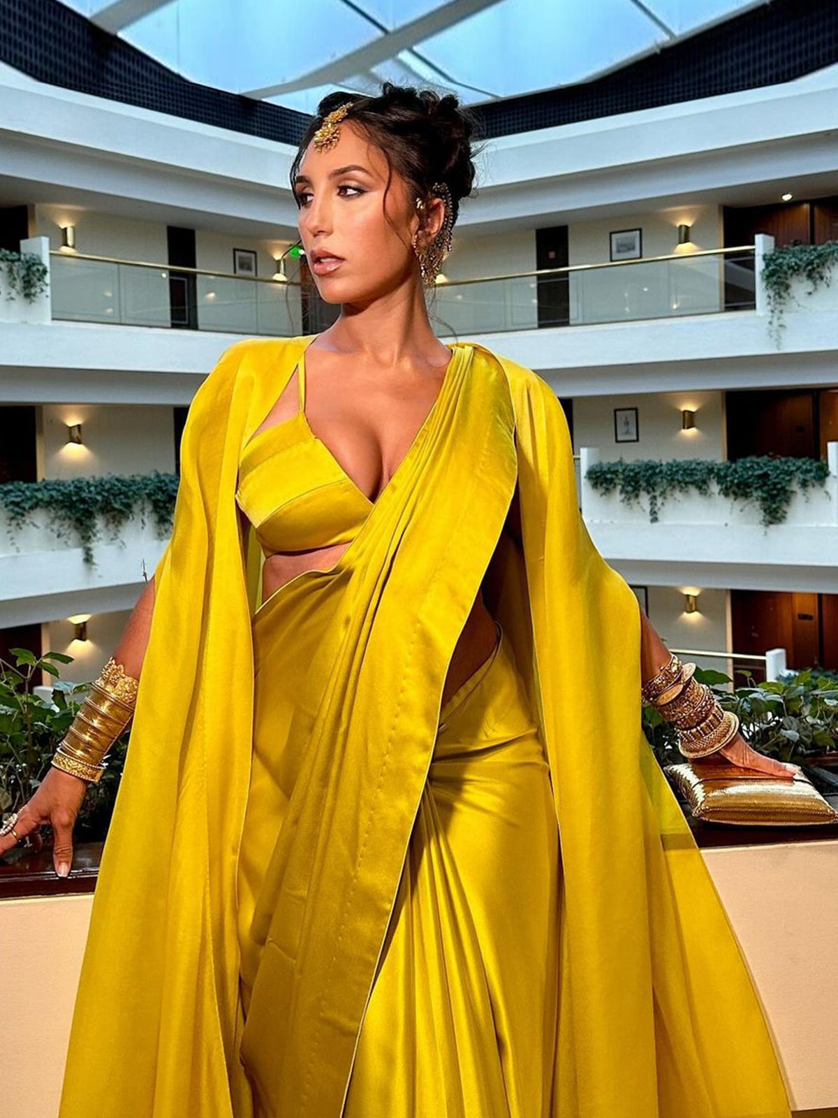 Handwoven Citrine Yellow Silk Sarees