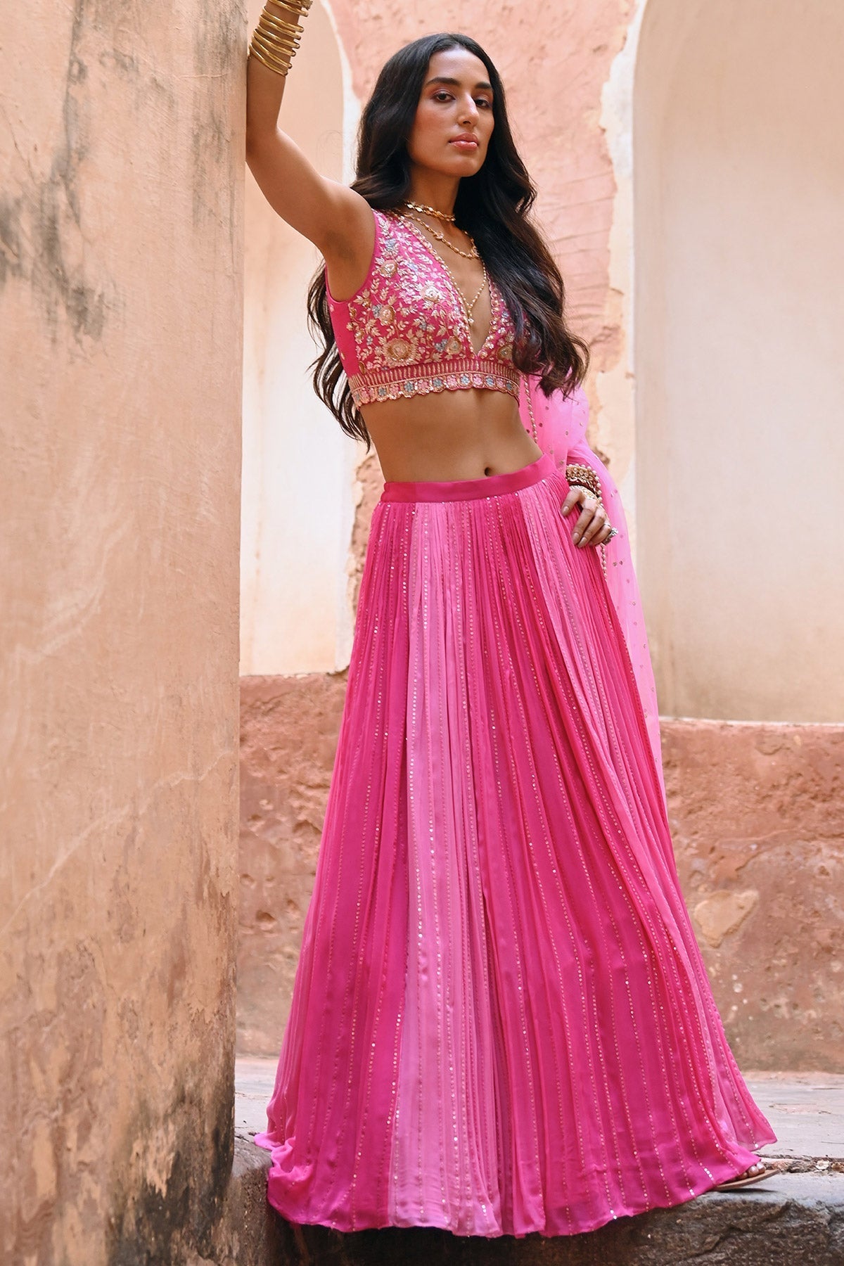 Nisha Aggarwal in Ombre Meadow Set