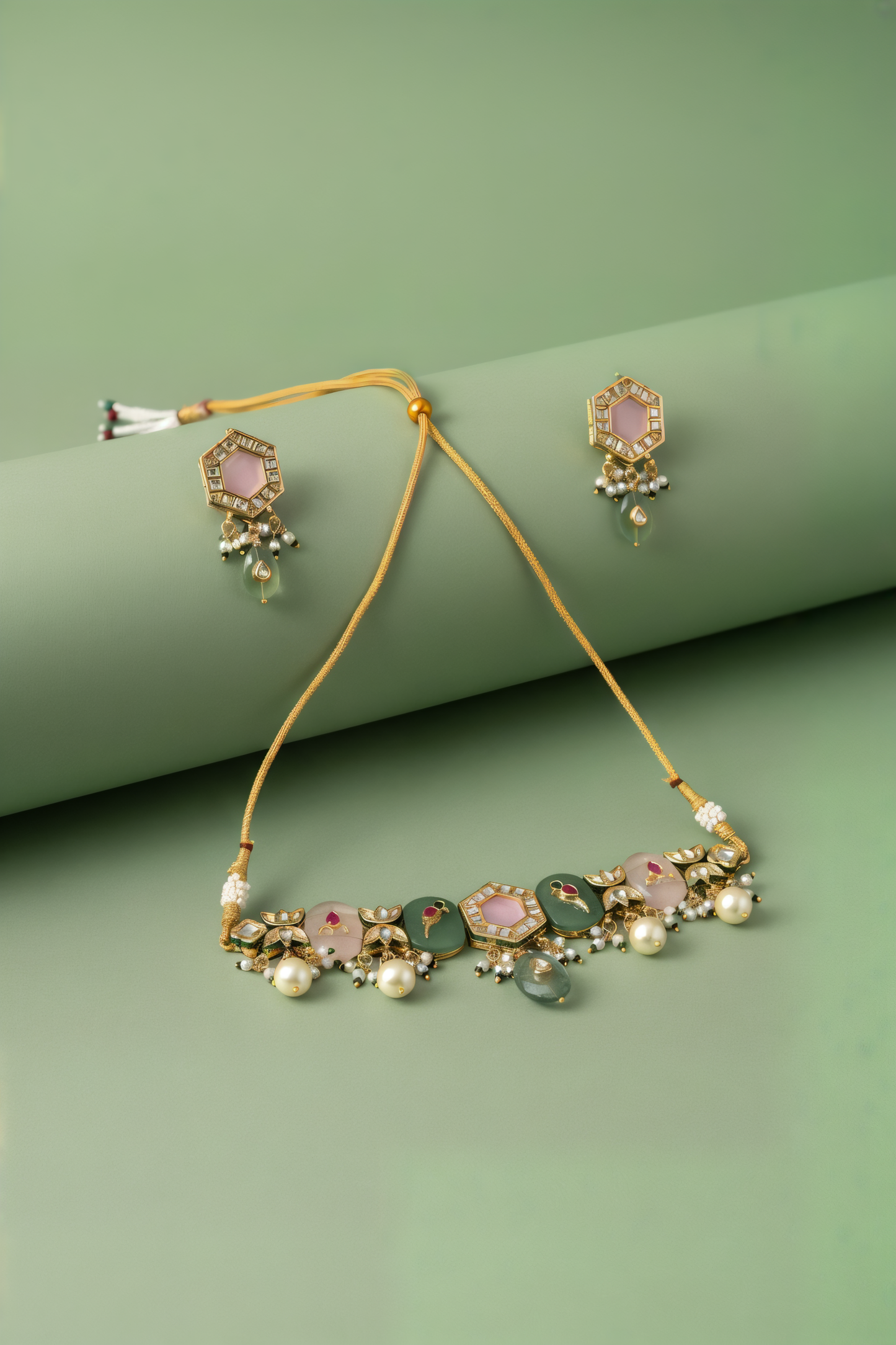 Gold plated ethnic  necklace