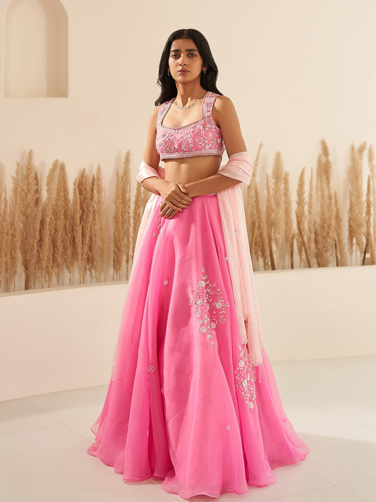 Carnation Pink Lehenga Set