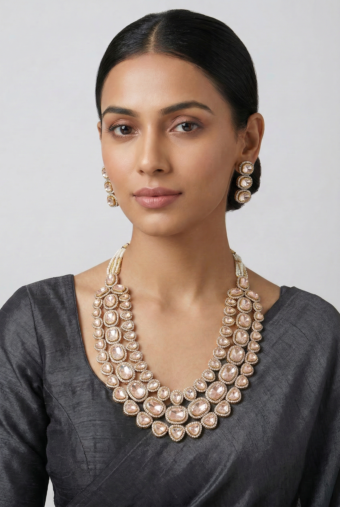 Tvesha Two Tone Polki Long Set