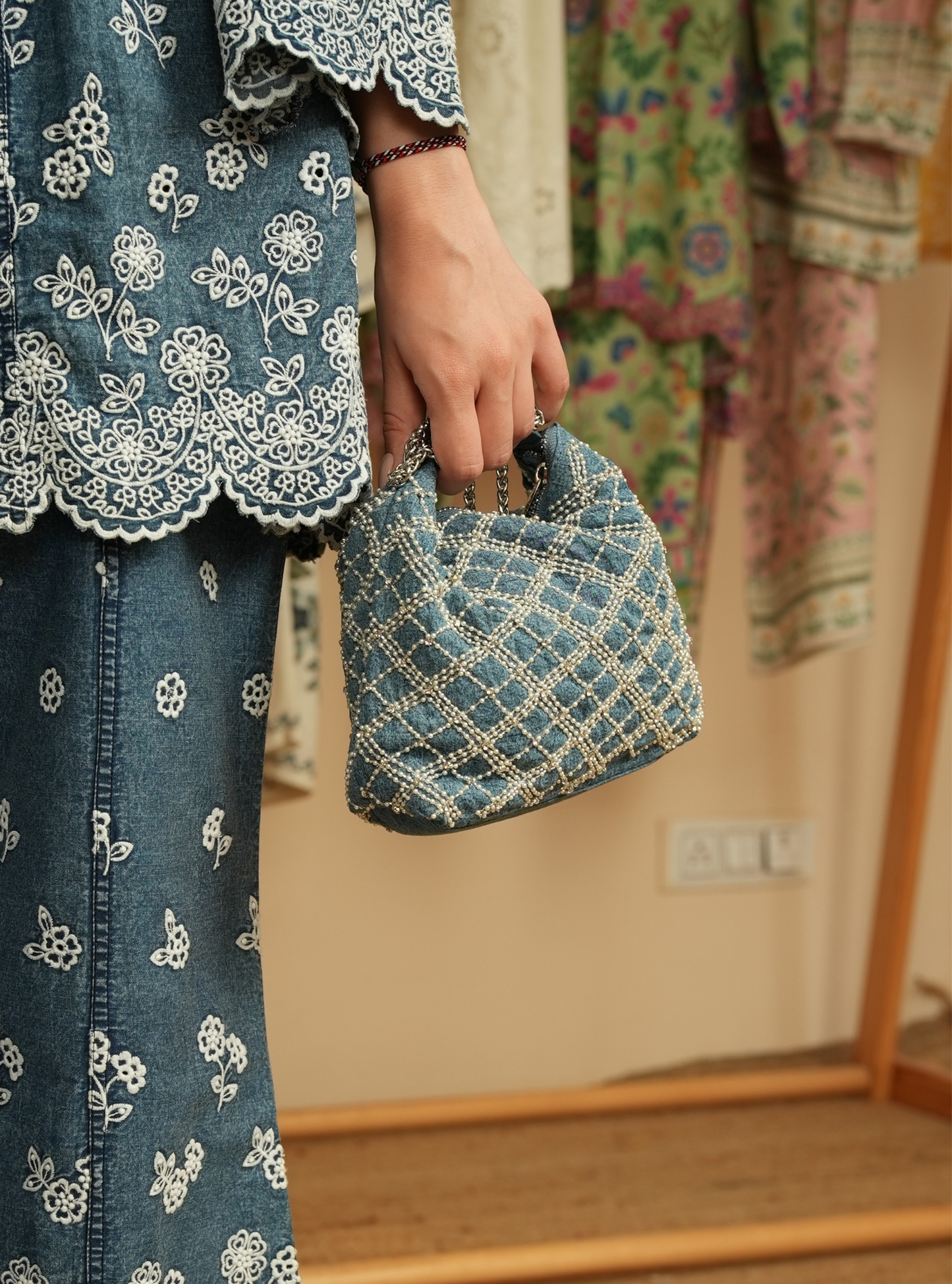 Bella Denim Handbag
