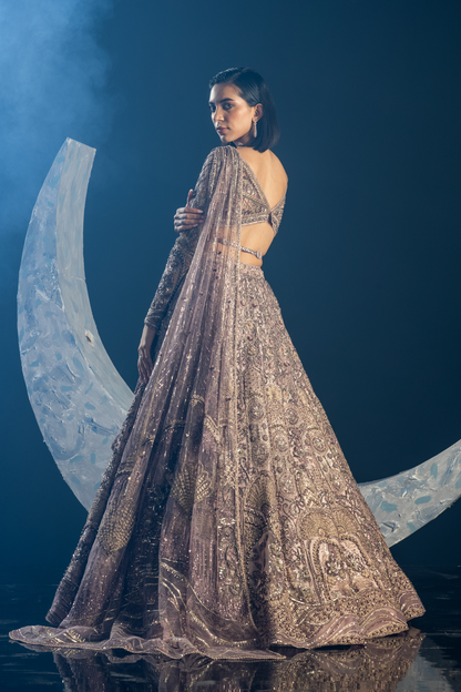 Dusky Orchid Lehenga