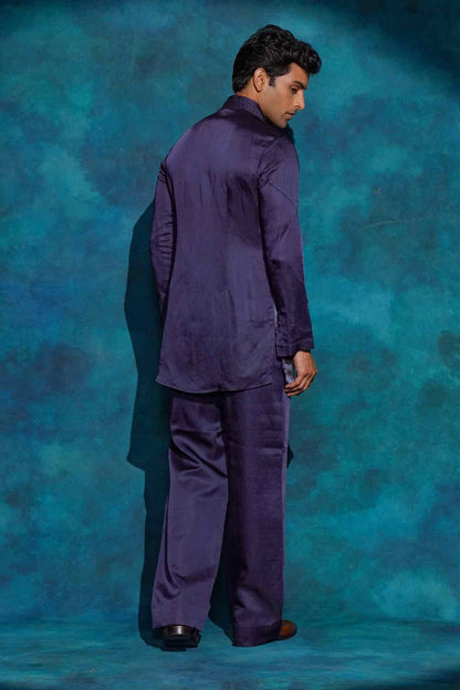 OCEANIC PURPLE OMBRE SHORT KURTA SET