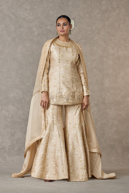 Beige Narangi Bagh Sharara Set
