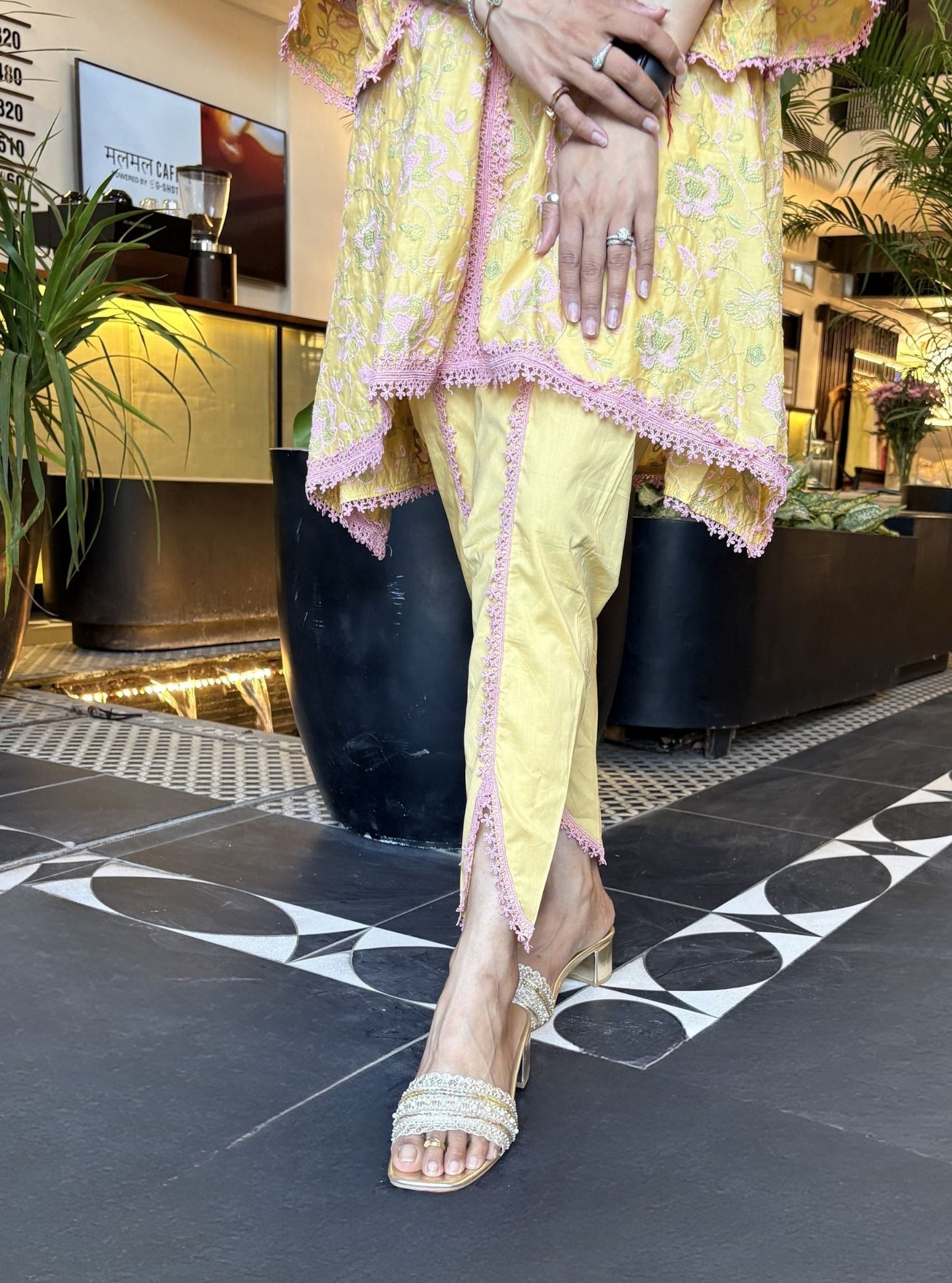 Falguni Supima Cotton Mustard Kurta Set