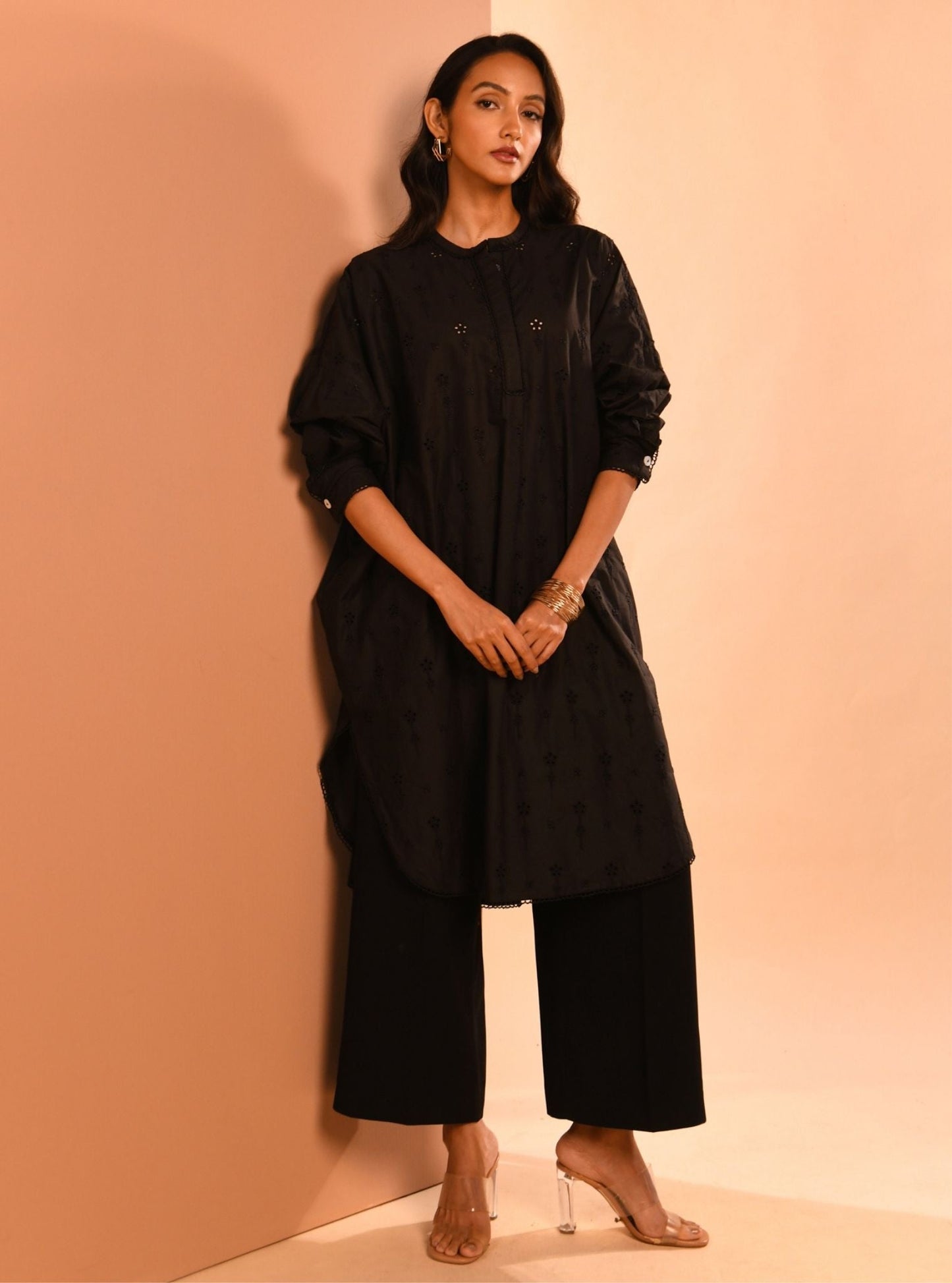 Oriana Supima Cotton Black Co-ord Set