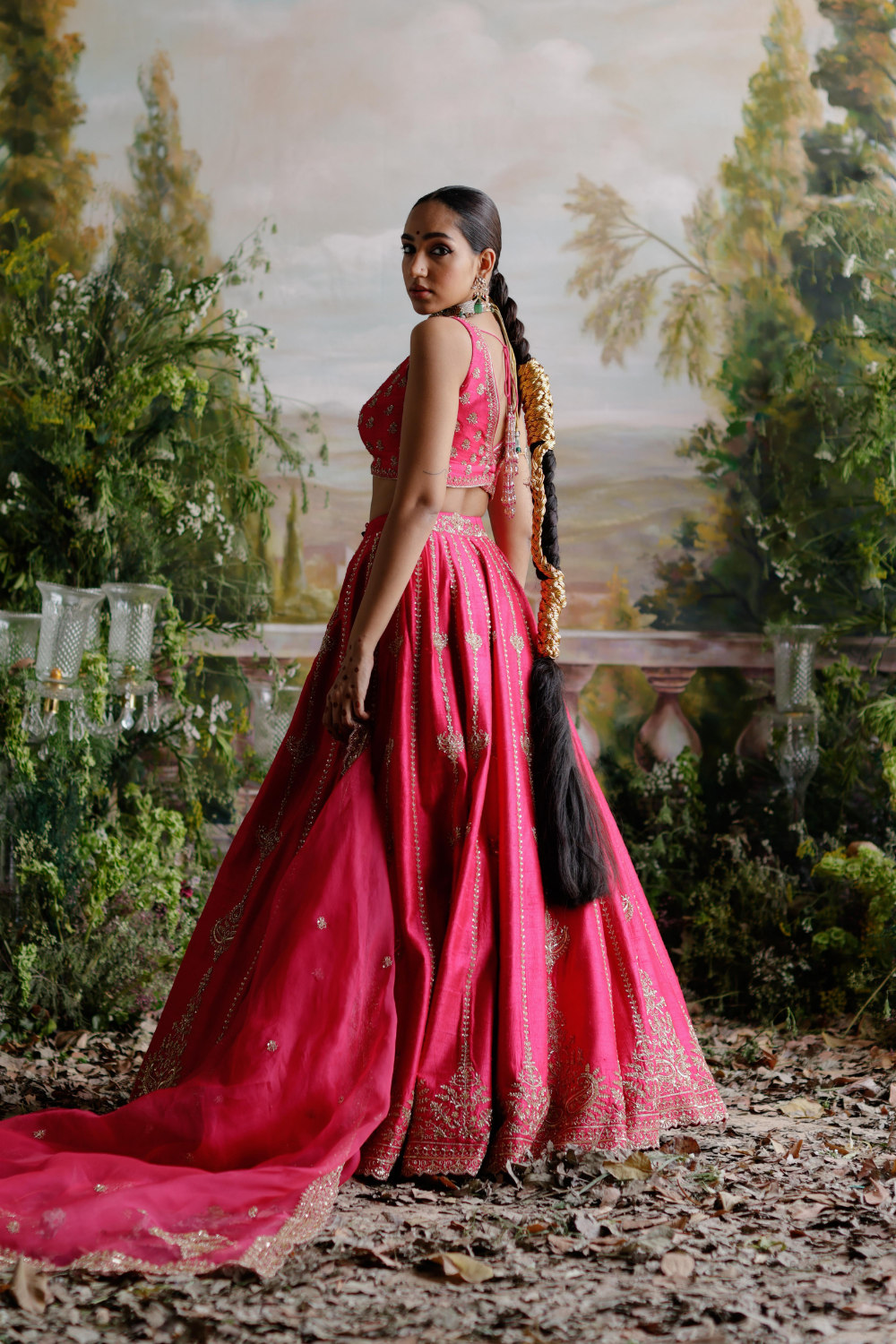 Simran Sethi Bedi in Gulafsha Lehenga