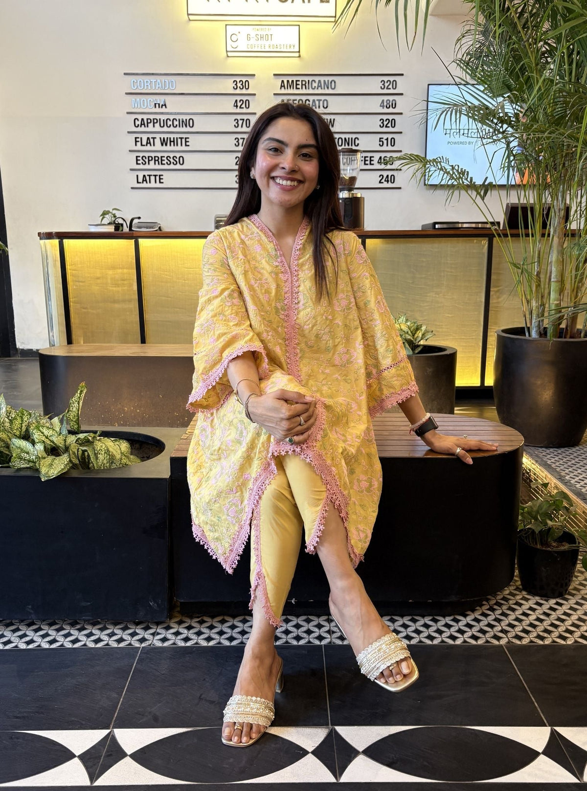 Falguni Supima Cotton Mustard Kurta Set