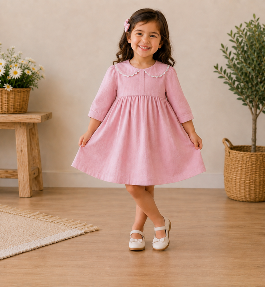 Pink collar dress