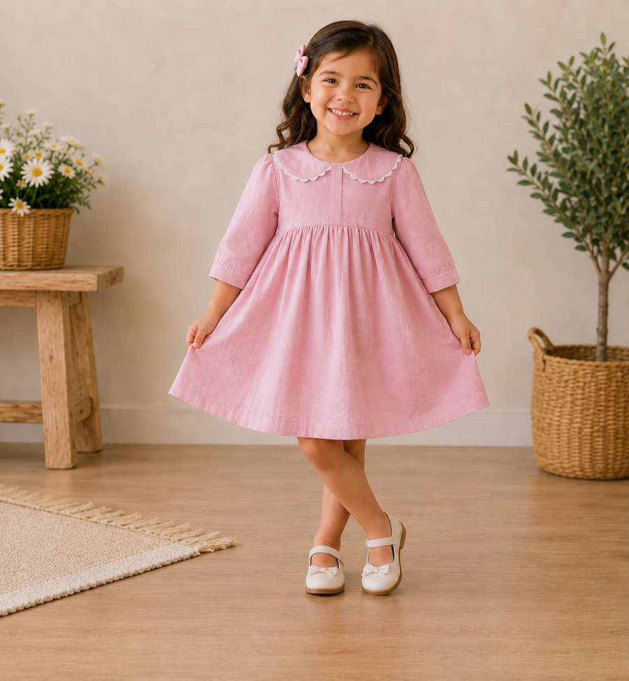 Pink collar dress