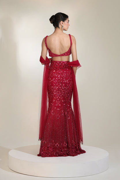 MAJESTY MERMAID LEHENGA SET