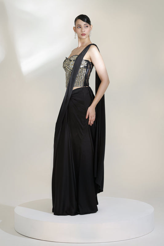 ECLIPSE CORSET SAREE SET
