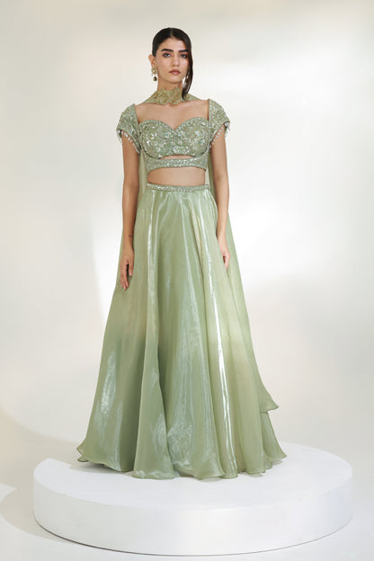 SAGE LUXE LEHENGA SET