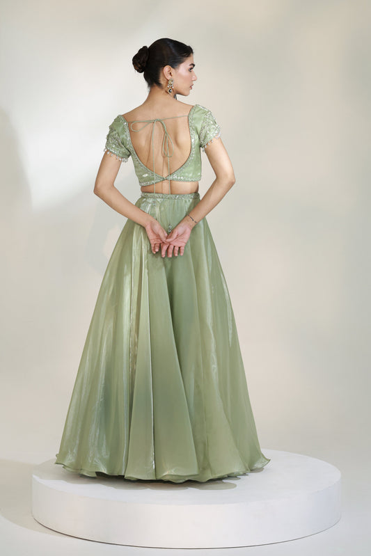 SAGE LUXE LEHENGA SET