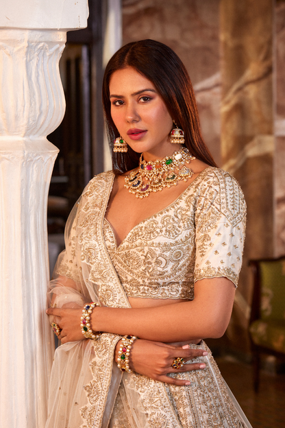 Sonam Bajwa in Gauri Lehenga Set