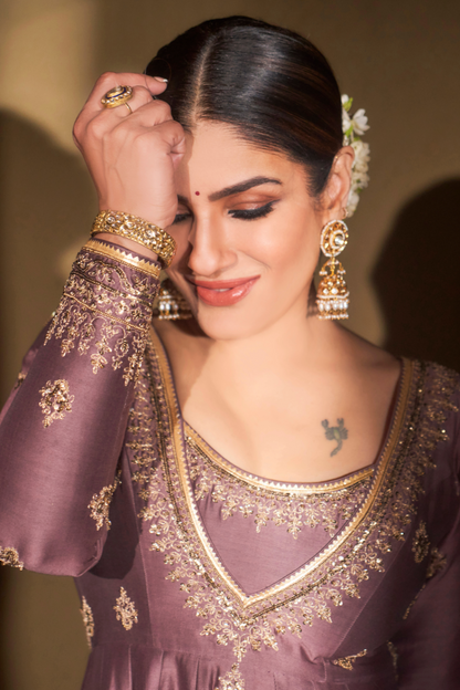 Raveena Tandon in Saira Anarkali Set