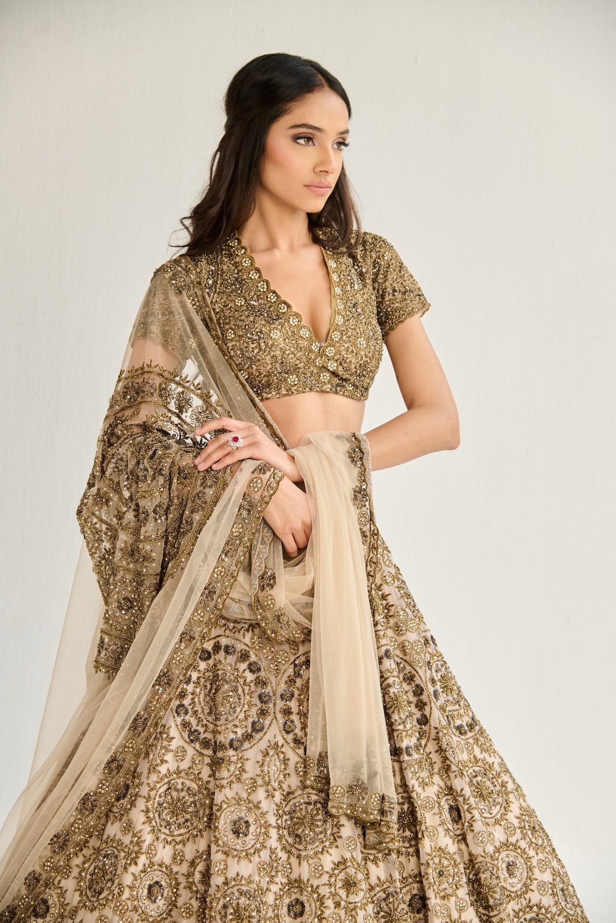 ANTIQUE GOLD LEHENGA