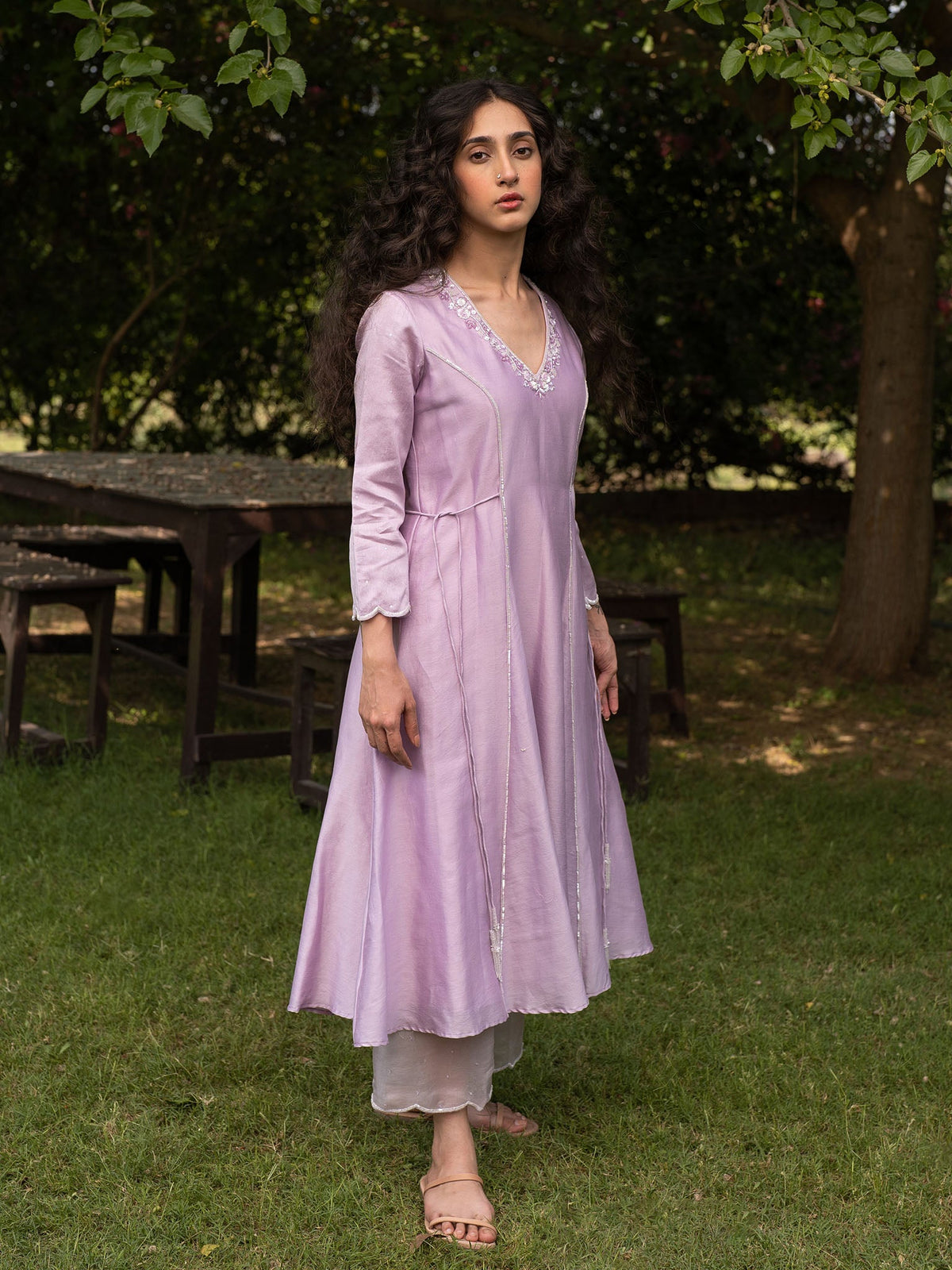 Rainbow Lilac Kurta Set
