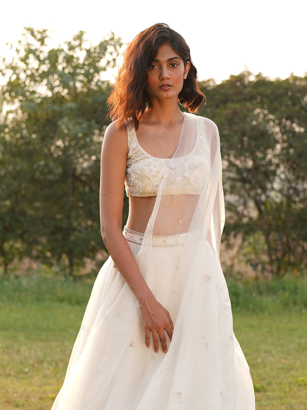 Chand Off-White Lehenga Set