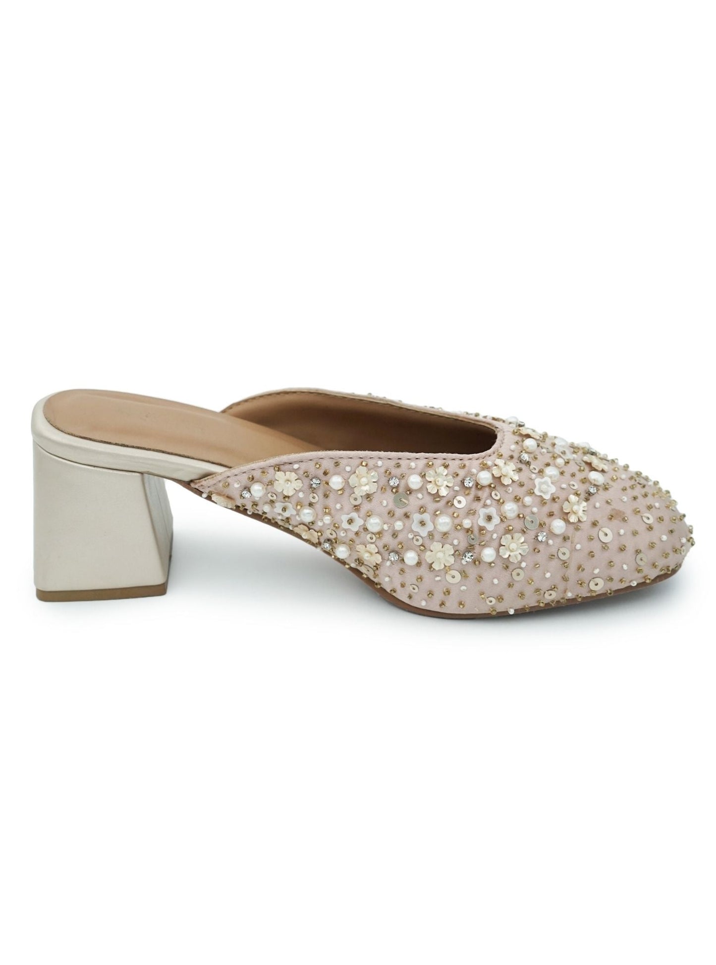 Samara Rose Gold Vegan Mule Heel