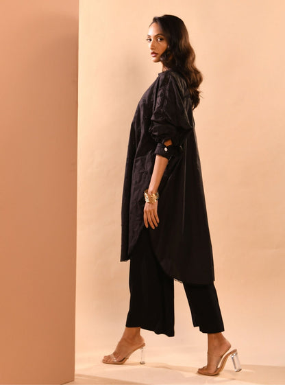 Oriana Supima Cotton Black Co-ord Set