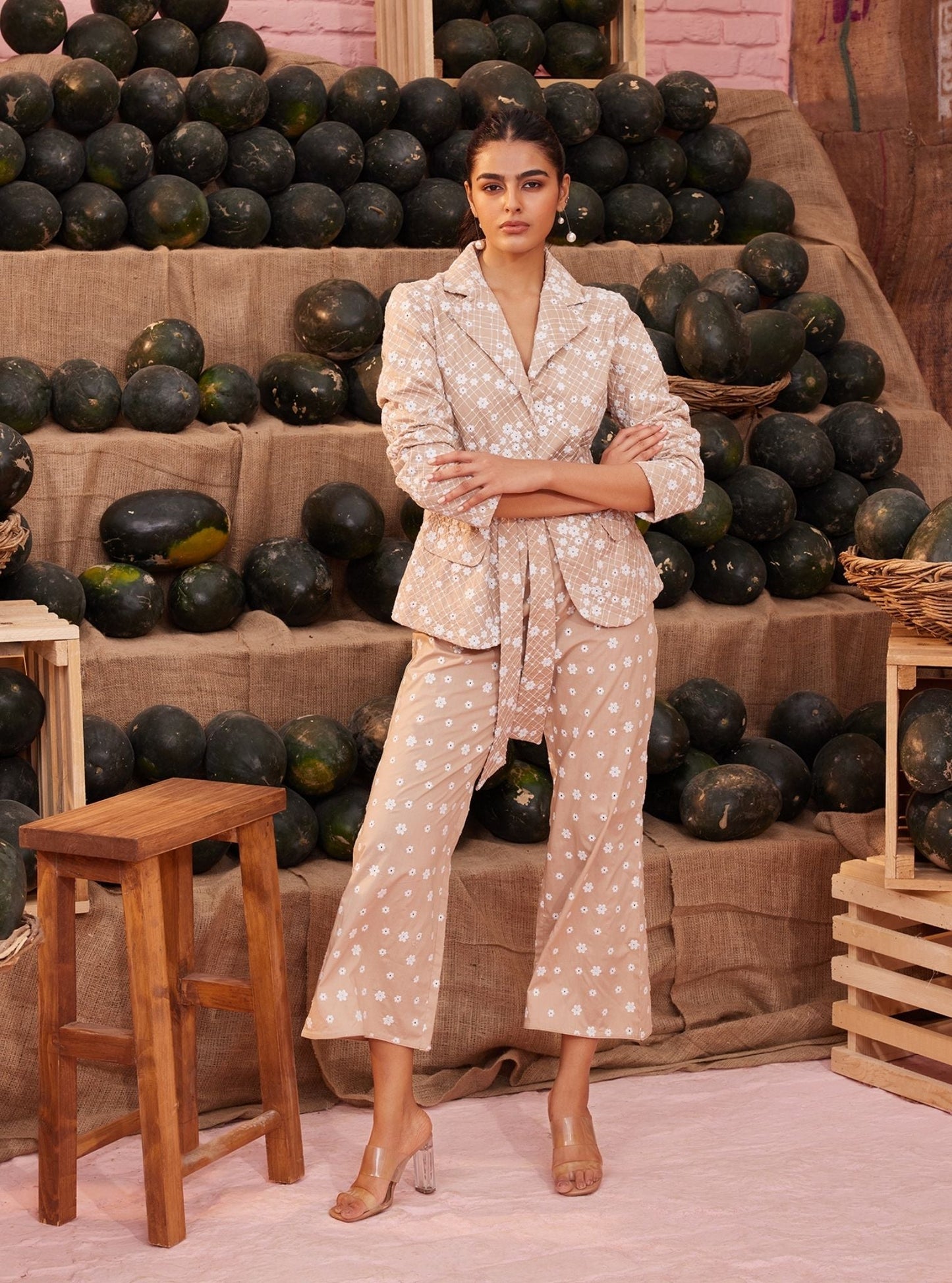 Lara Supima Cotton Beige Co-ord Set