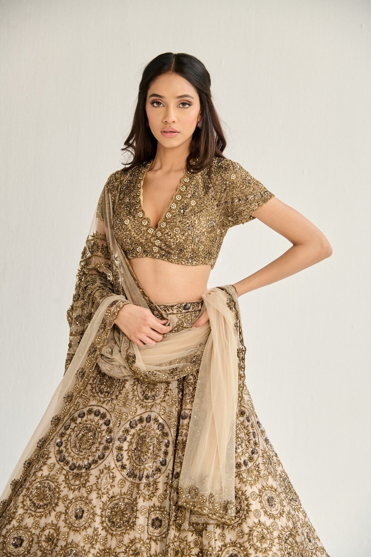ANTIQUE GOLD LEHENGA