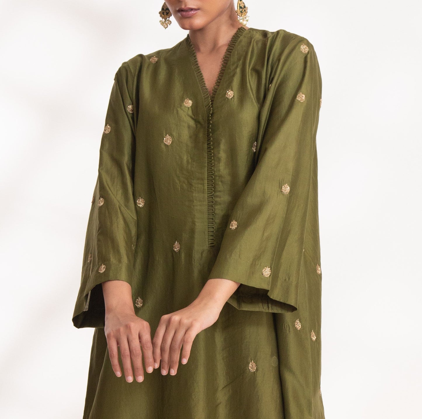 Ojal Kurta Set Henna Green