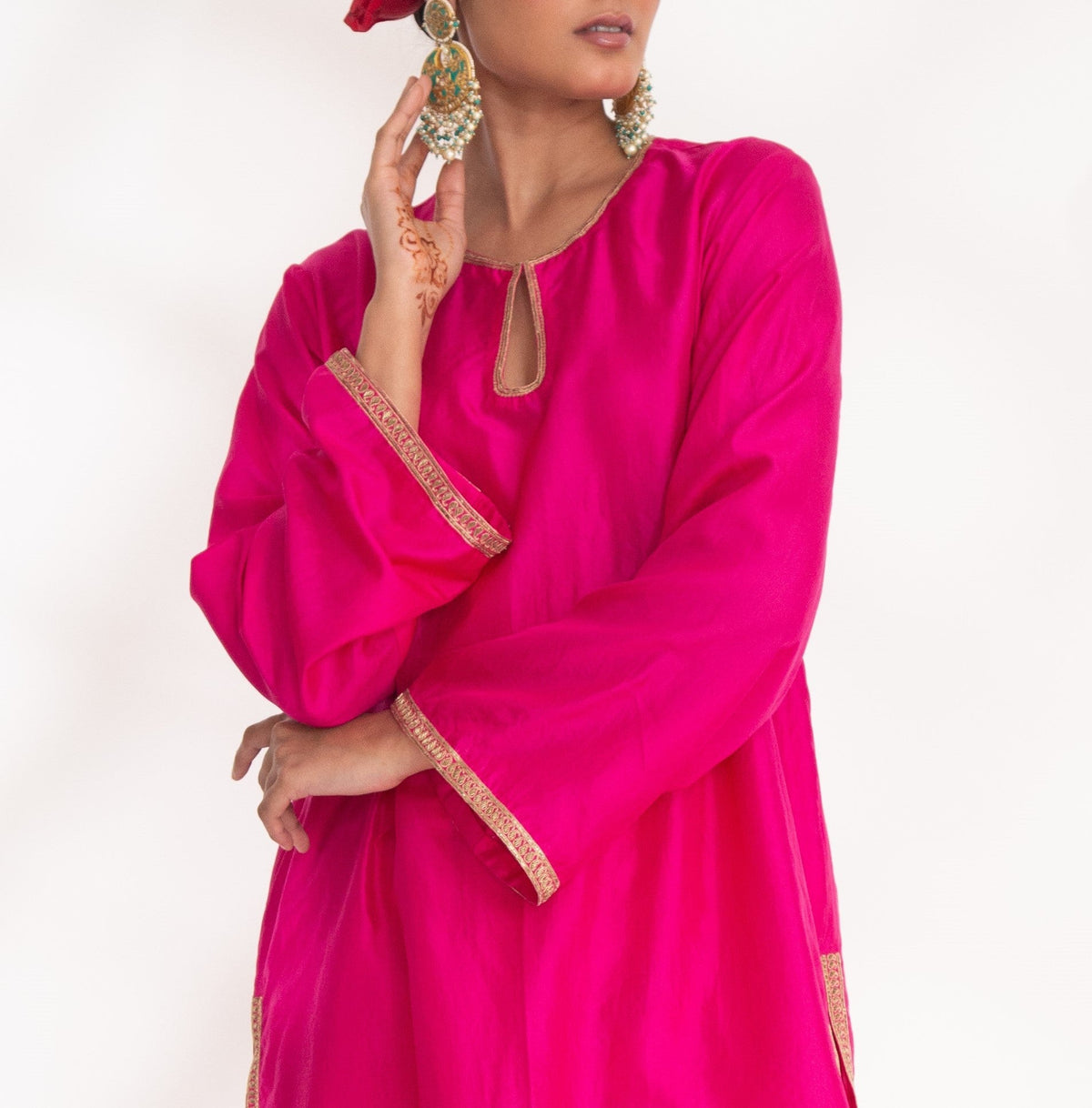 Aavya Kurta Set Magenta Pink