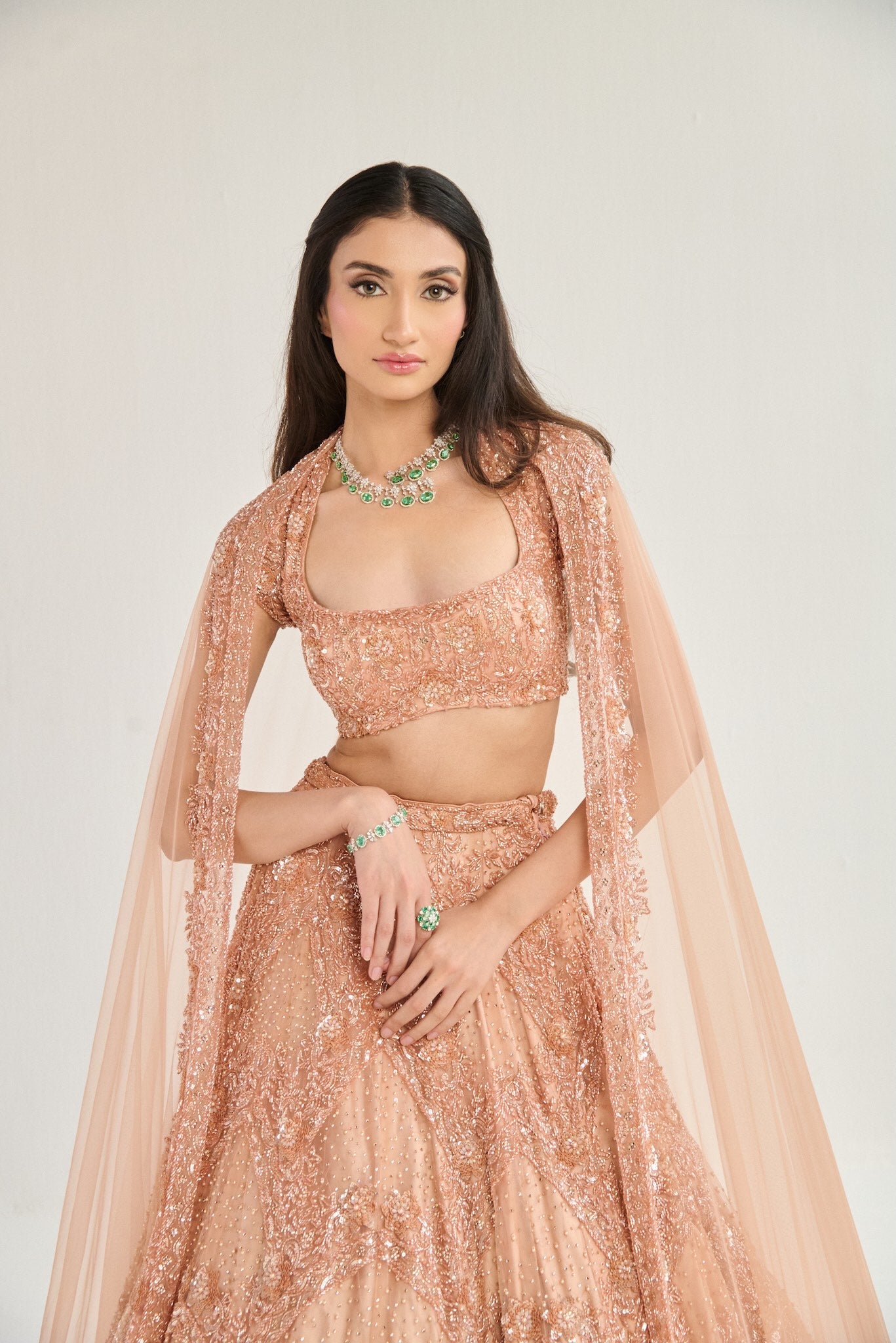 PEACH LEHENGA