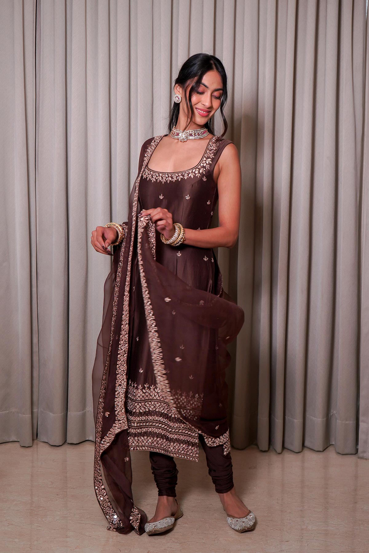Brown Kurta Set