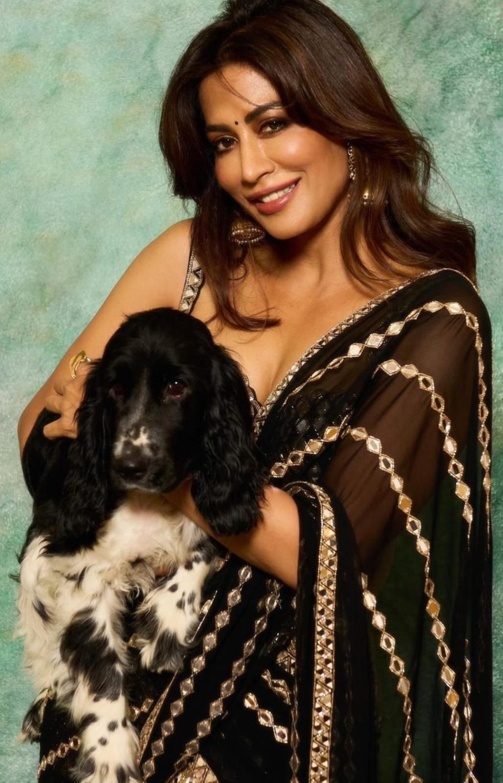 CHITRANGDA SINGH In Black Pre Draped Saree Set