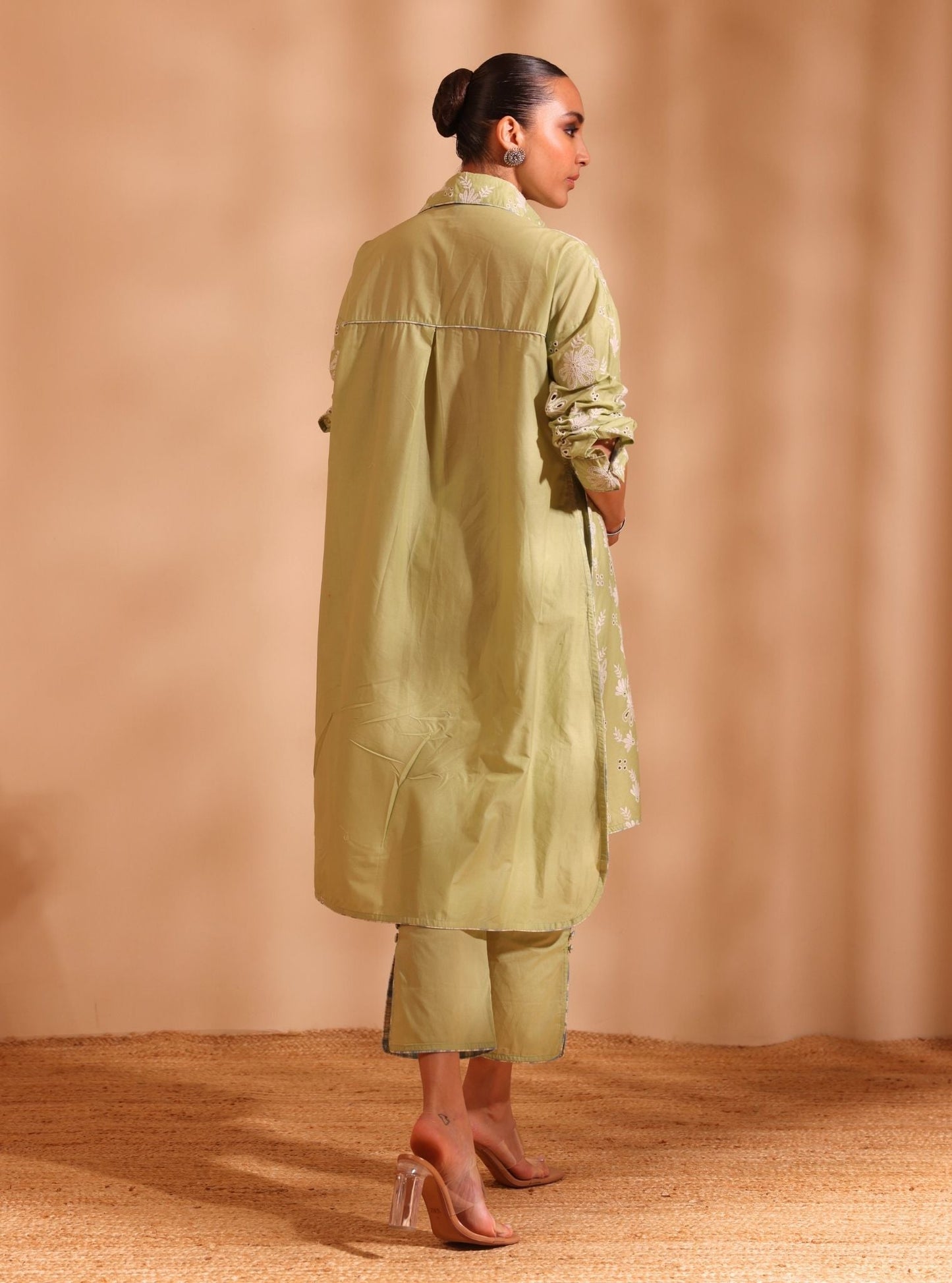 Niva Supima Cotton Green Long Co-ord Set