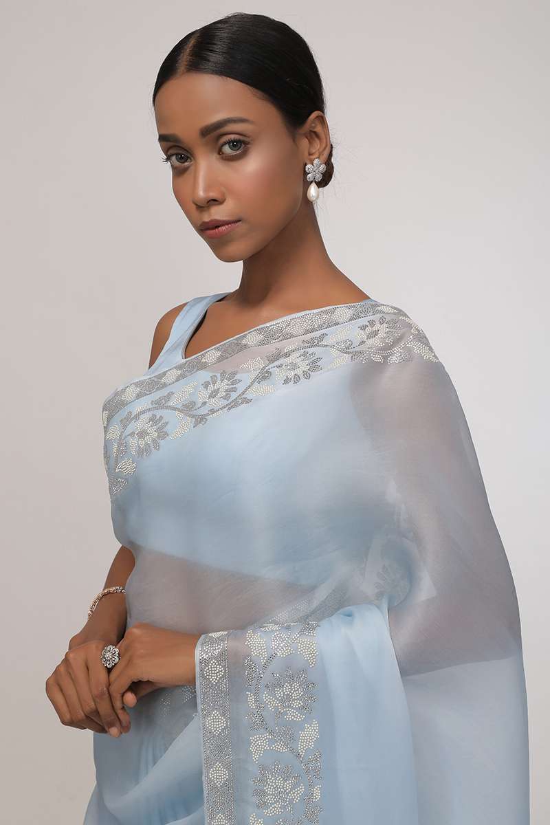 Aqua Aura Saree (Powder Blue)
