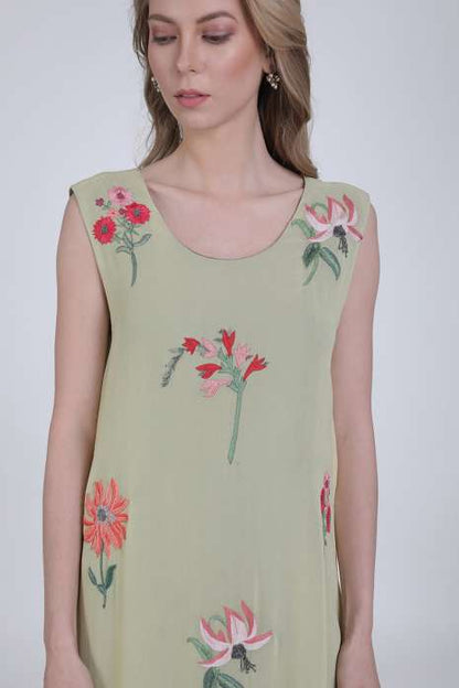 Layered Tunic Deep Grey Yellow