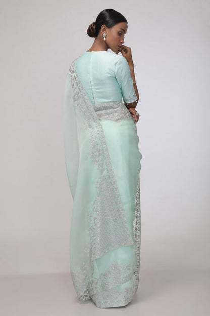 Sky Serenade Saree (Aqua)