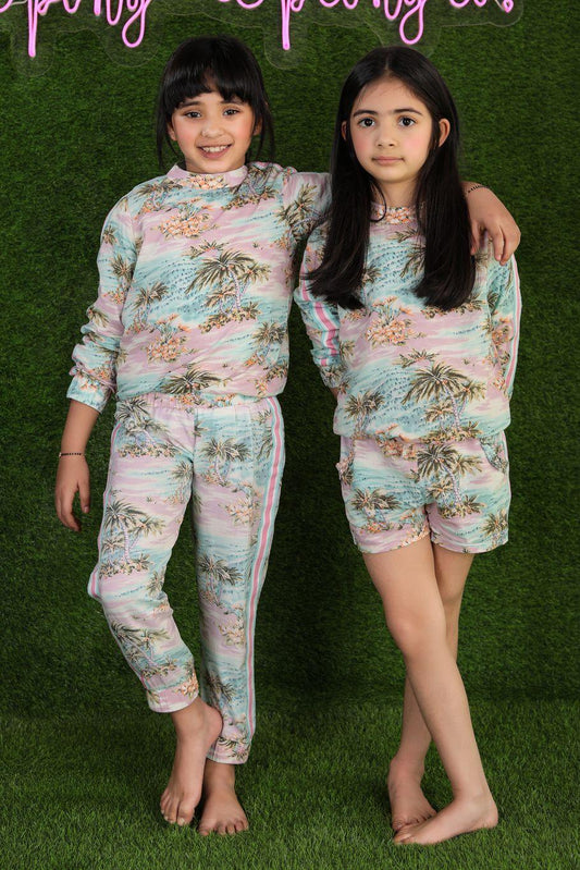 ALOHA - SET OF THREE (TOP + PANTS + SHORTS) - The Pony & Peony Co.