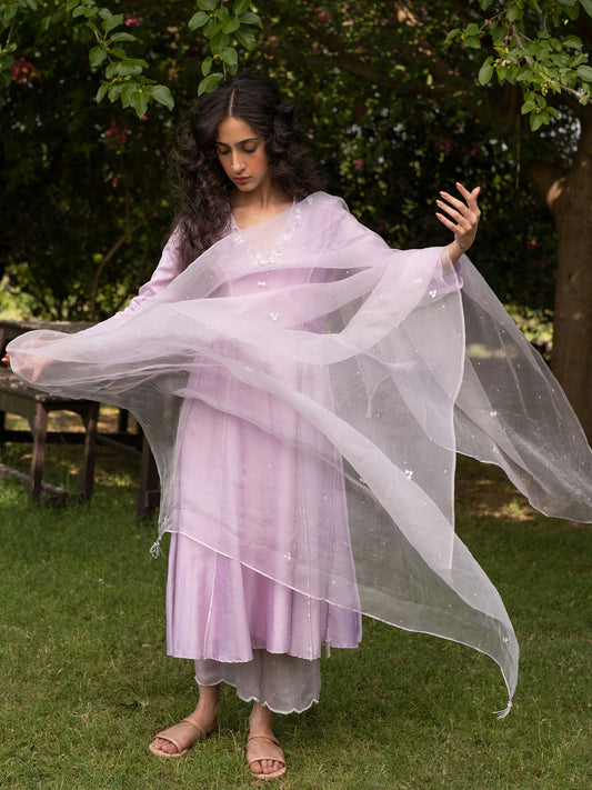 Rainbow Lilac Kurta Set
