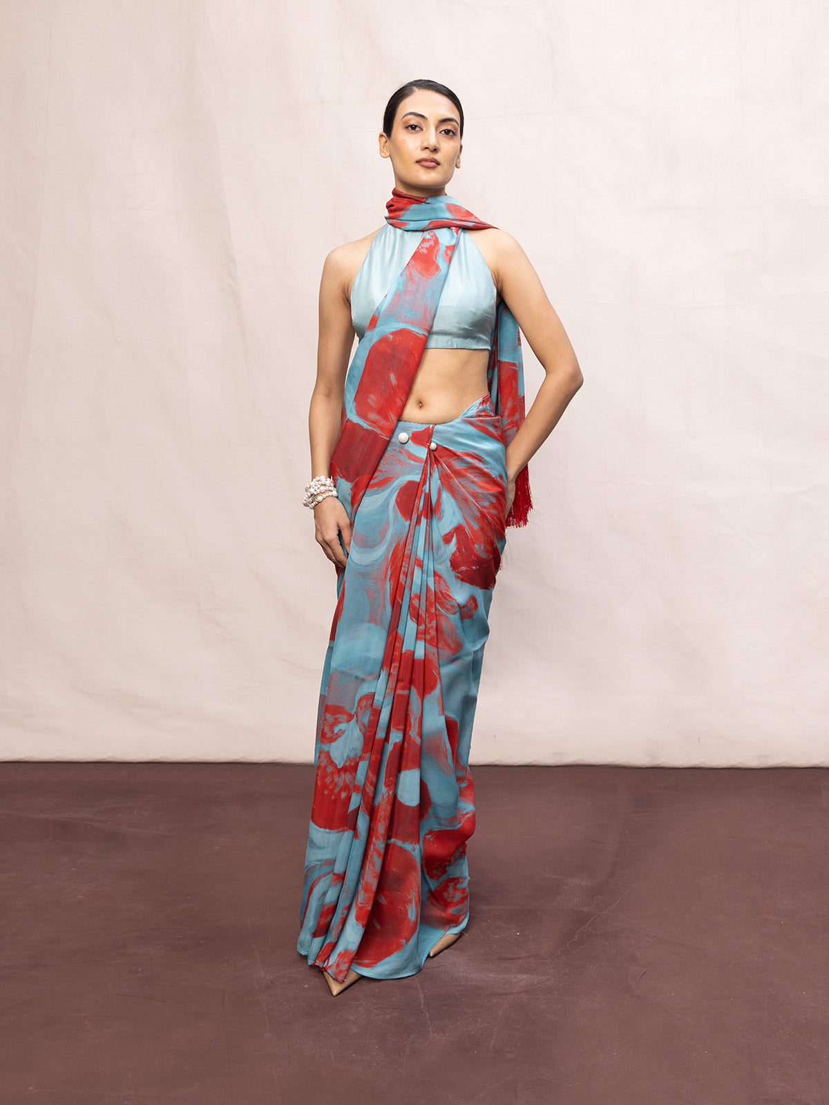 Multicolour Chiffon Digital Print Saree