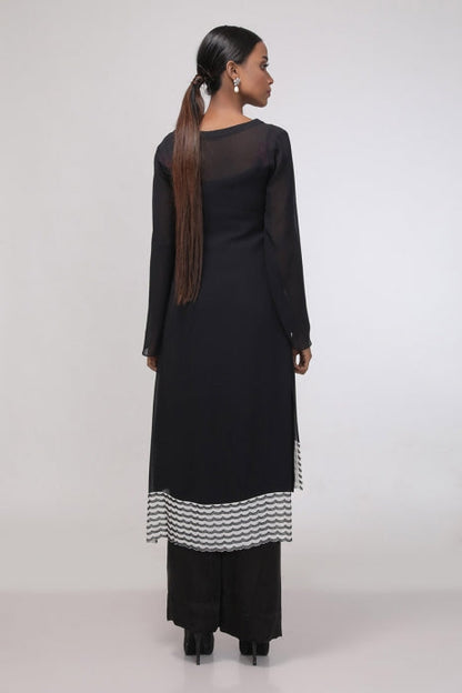Eleanor Tunic Black and Ivory