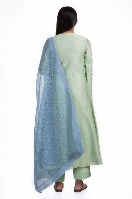 Inaari Kurta Set Pista Green and Ice Blue